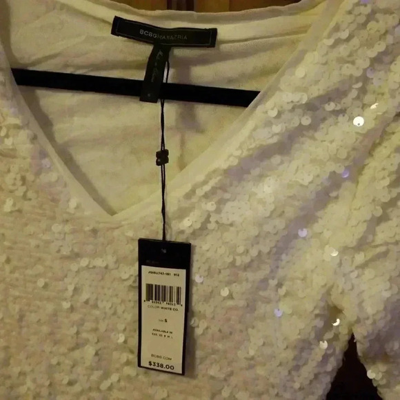 BCBG MAXAZRIA SEQUENCE WHITE DRESS 👗 - Picture 3 of 5